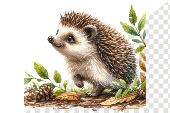 Download Hedgehog Explorer Watercolor Clipart - Premium Resources