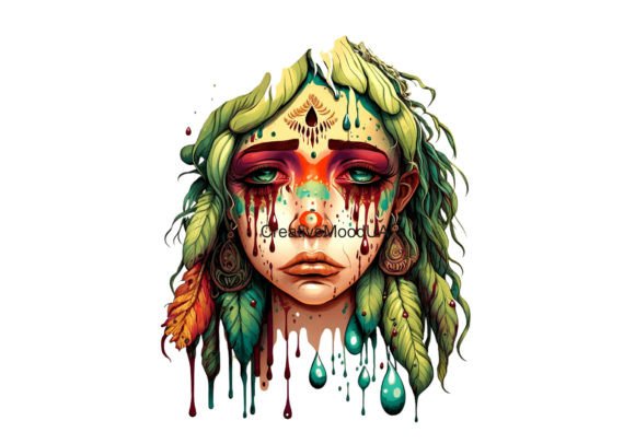 Download Sad Crying Alien Girl. Graphic Arts - Girl Collection