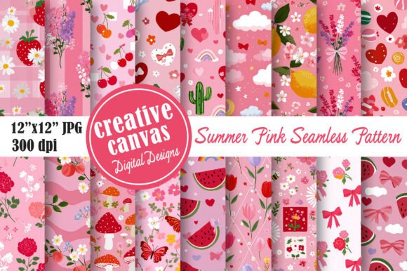 Download Girly Valentine Floral Digital Papers - Girl Collection