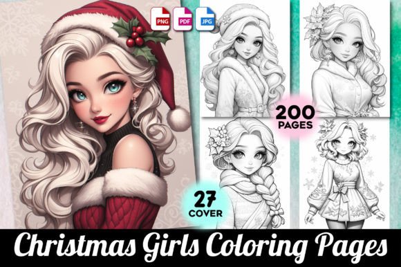 Download Christmas Girls Coloring Pages for Adult - Girl Collection