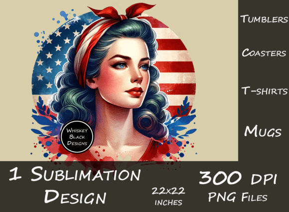 Download Retro Americana Girl Graphic - Girl Collection