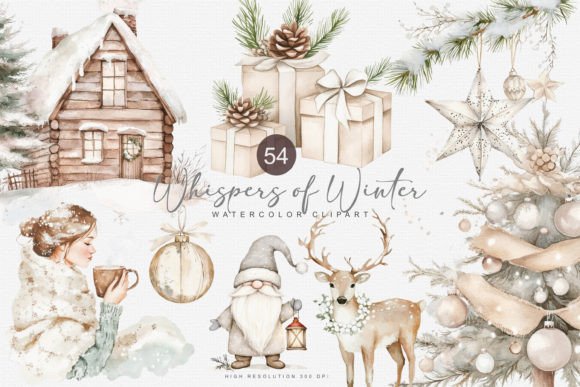 Download Evergreen Clipart Watercolor Christmas - Evergreen Collection