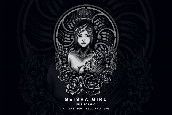 Download Geisha Girl Vector Illustration - Girl Collection