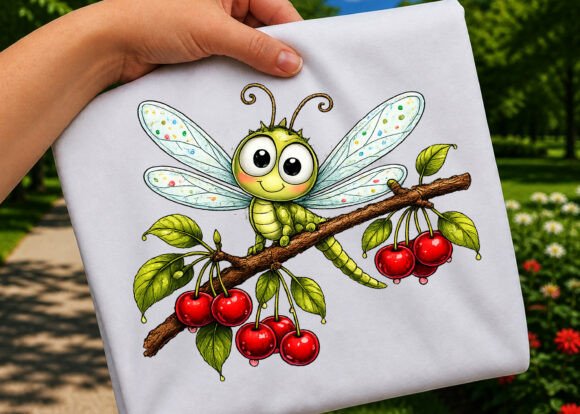 Download Whimsical Cute Dragonfly Cherry Clipart - Cherry clipart Collection
