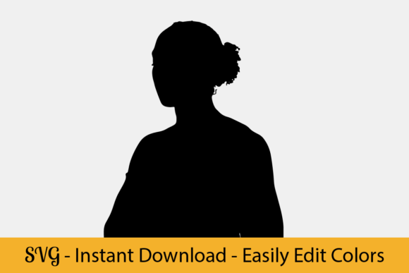 Download Woman Silhouette, Girl  Graphic SVG File - Girl Collection