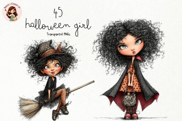 Download Cute Halloween Witch Girl PNG Clipart - Girl Collection